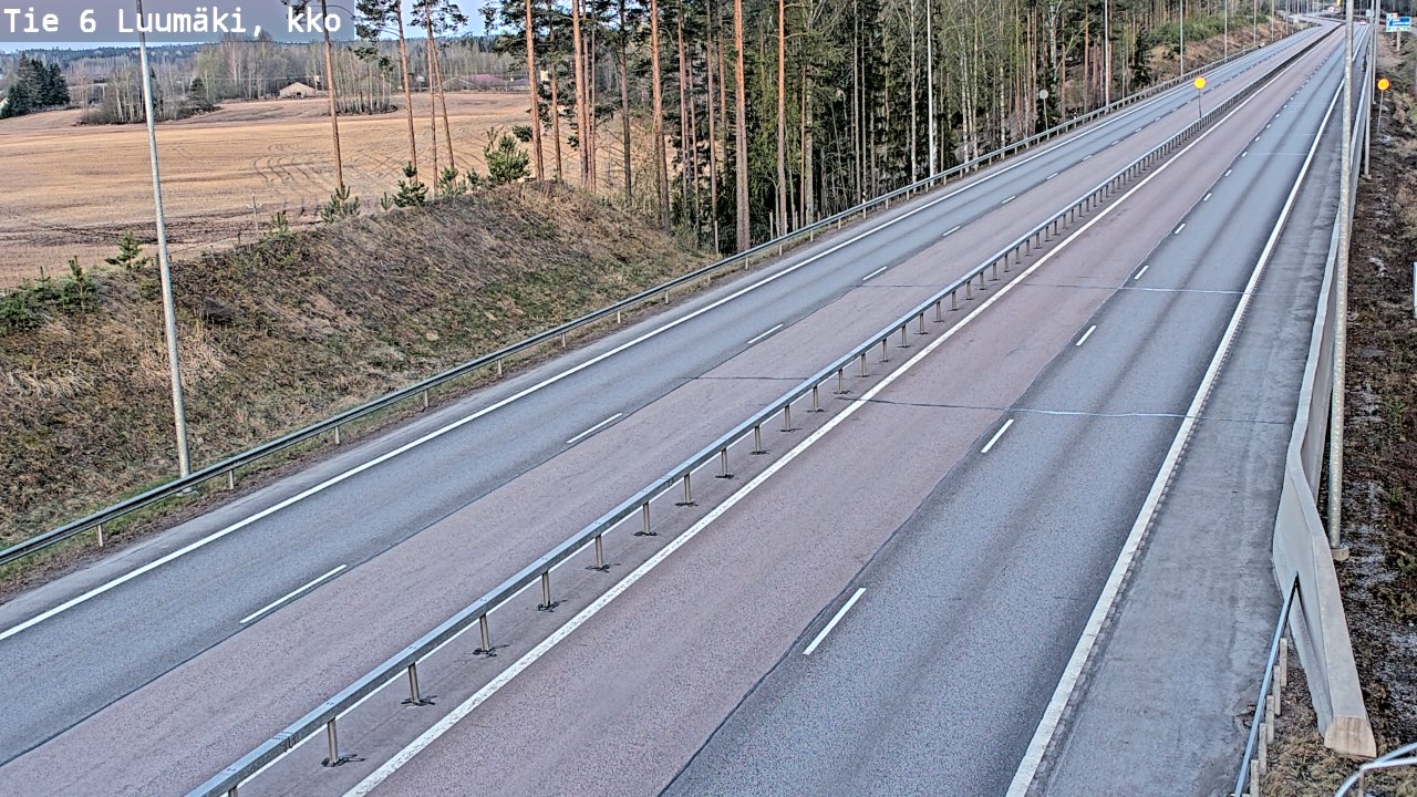 Weather Camera Image Road 6 Luumäki, kirkko, Luumäki, Etelä-Karjala