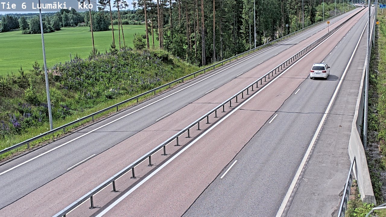 Kelikamerat Kuva Tie 6 Luumäki, kirkko, Luumäki, Etelä-Karjala