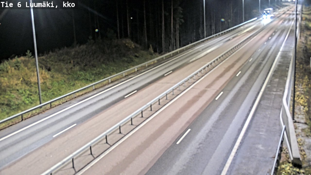 Weather Camera Image Väg 6 Luumäki, kirkko, Luumäki, Etelä-Karjala