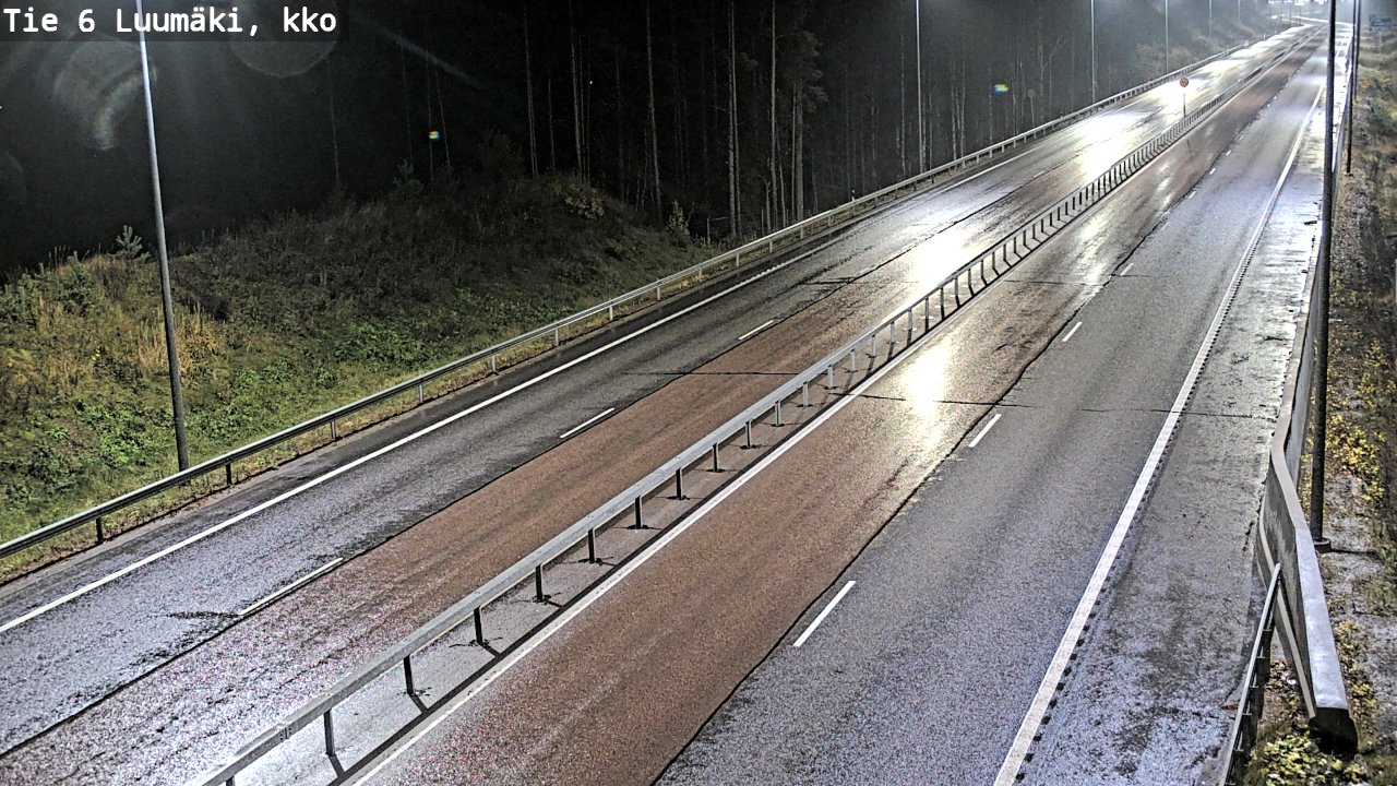 Weather Camera Image Väg 6 Luumäki, kirkko, Luumäki, Etelä-Karjala