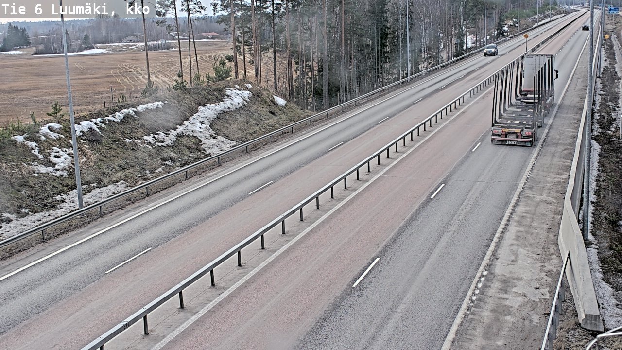 Weather Camera Image Väg 6 Luumäki, kirkko, Luumäki, Etelä-Karjala