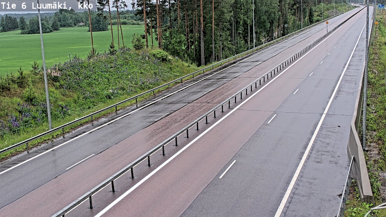 Kelikamerat Kuva Tie 6 Luumäki, kirkko, Luumäki, Etelä-Karjala