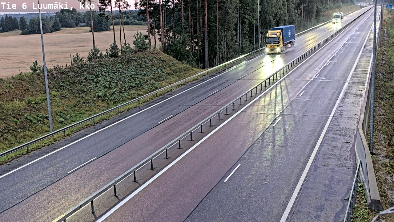 Kelikamerat Kuva Tie 6 Luumäki, kirkko, Luumäki, Etelä-Karjala