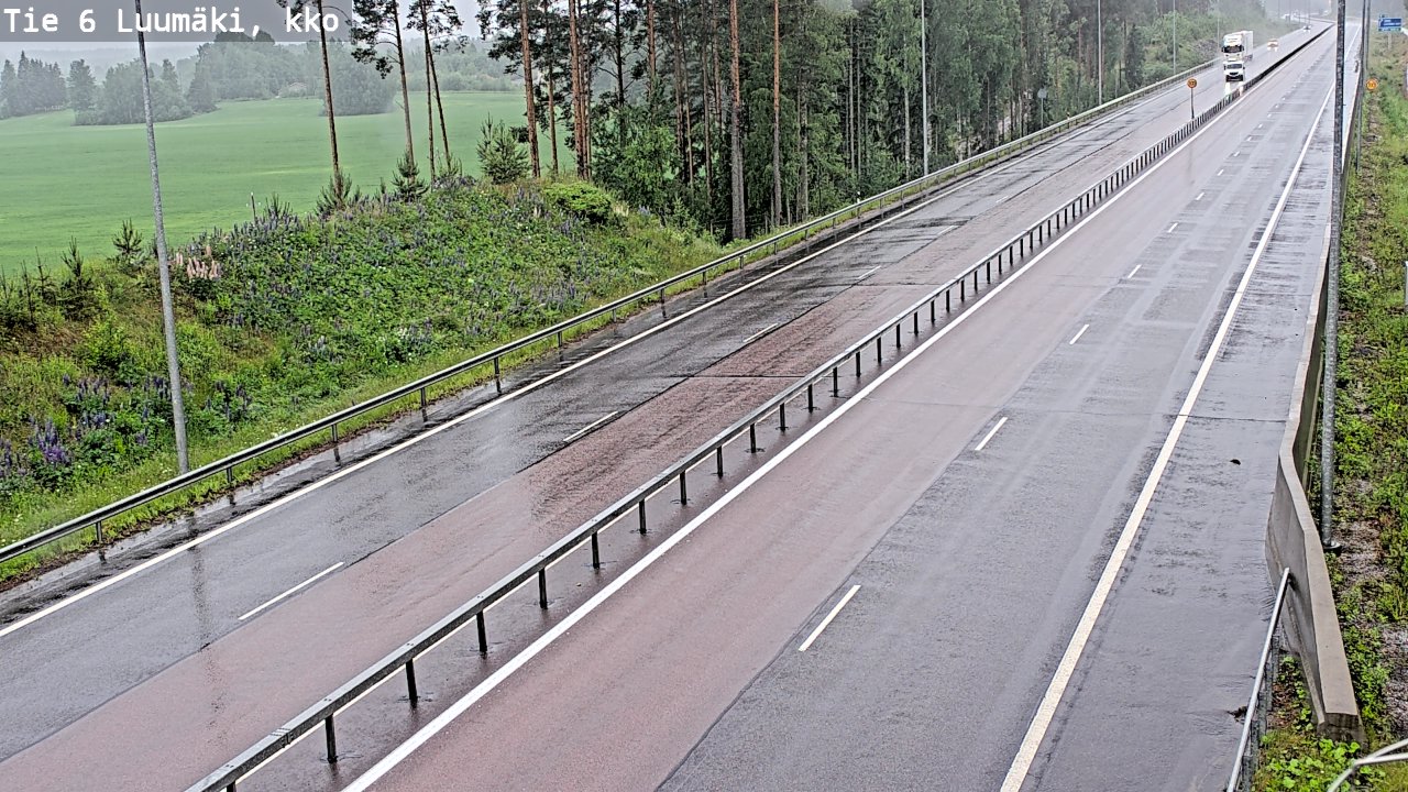 Kelikamerat Kuva Tie 6 Luumäki, kirkko, Luumäki, Etelä-Karjala