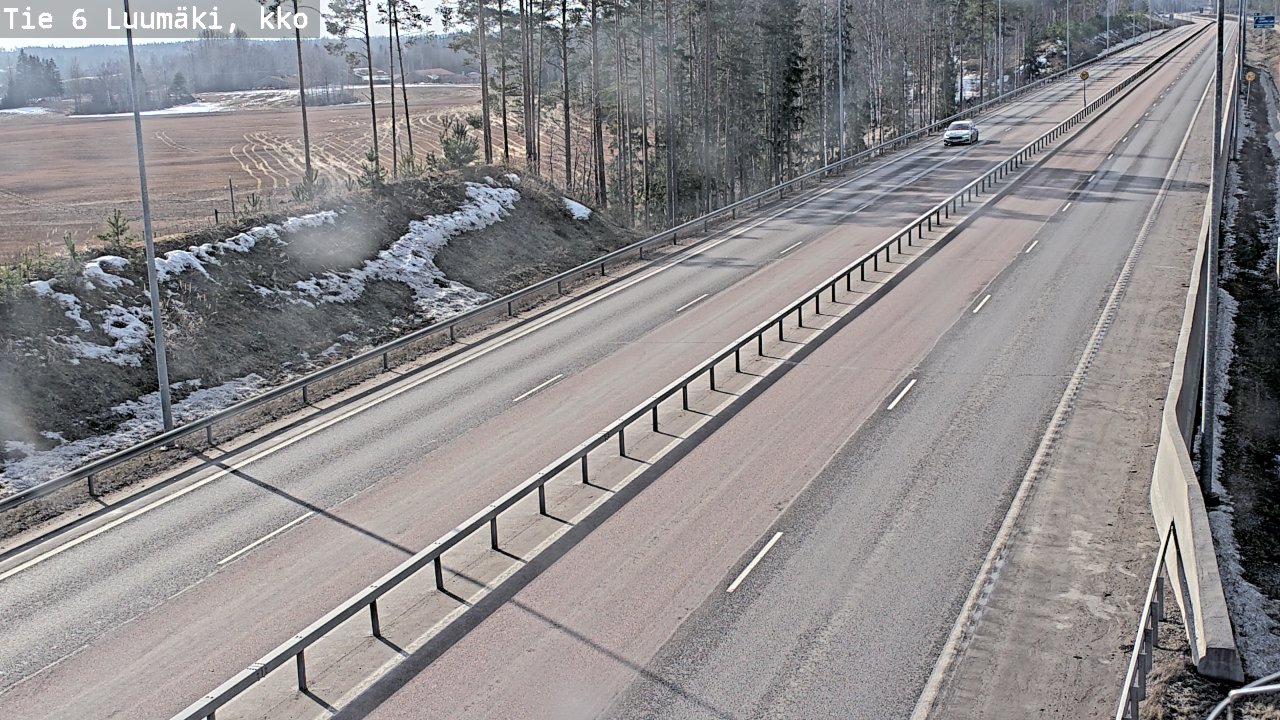 Weather Camera Image Väg 6 Luumäki, kirkko, Luumäki, Etelä-Karjala