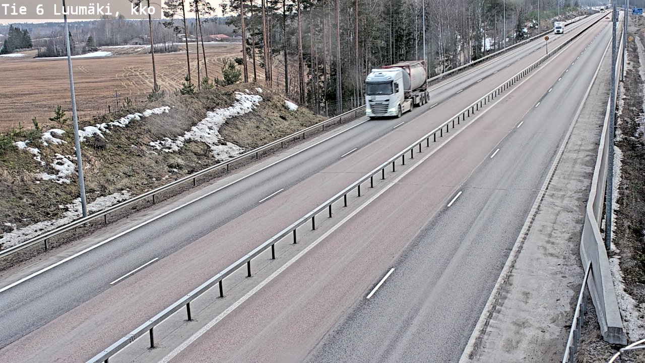 Weather Camera Image Väg 6 Luumäki, kirkko, Luumäki, Etelä-Karjala