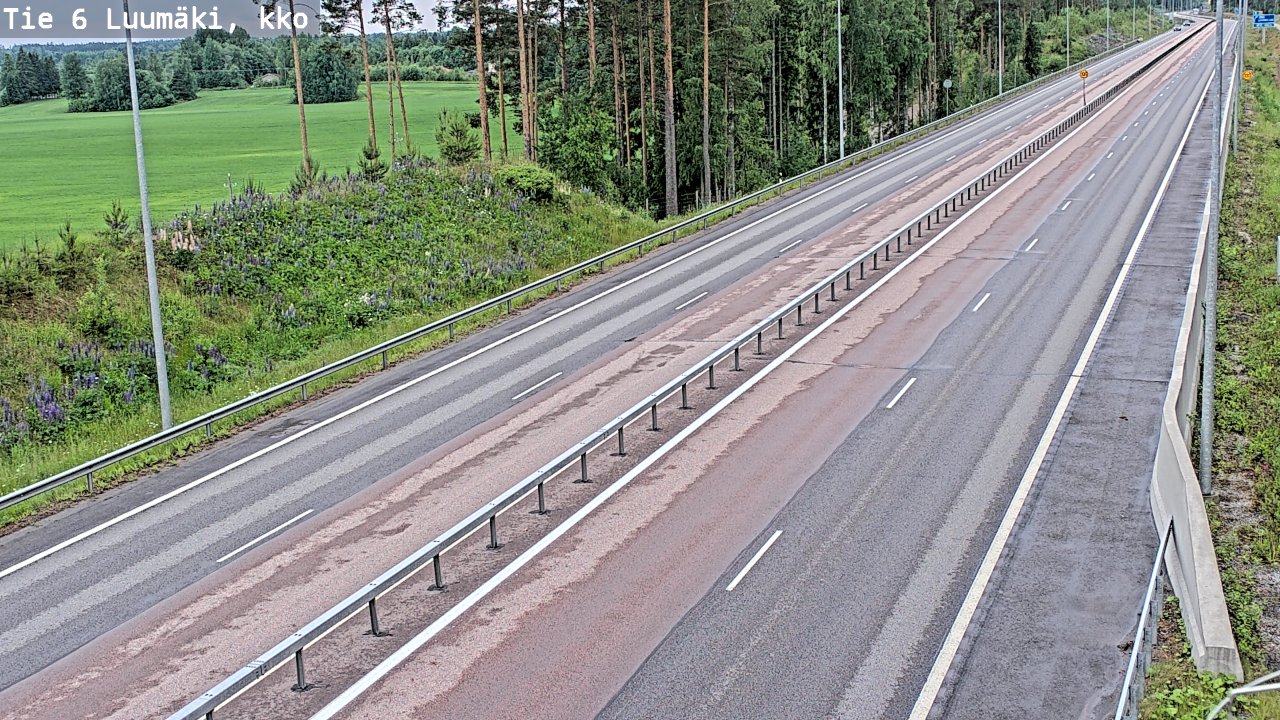 Kelikamerat Kuva Tie 6 Luumäki, kirkko, Luumäki, Etelä-Karjala