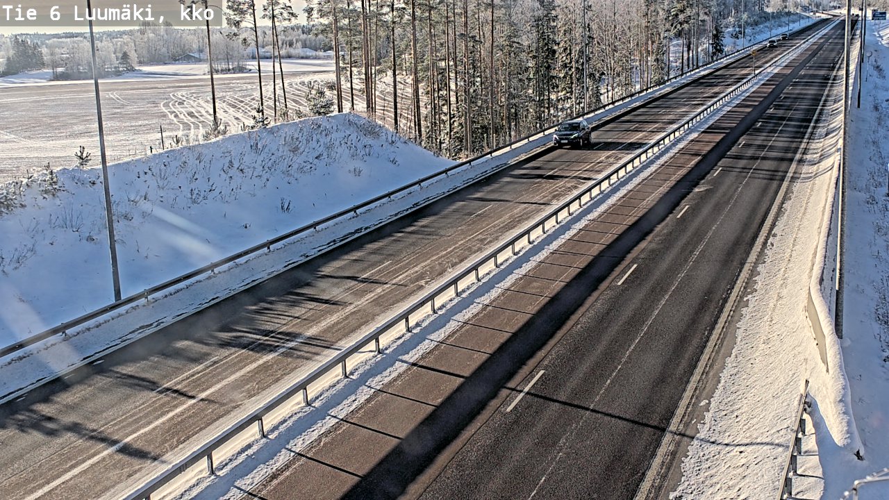 Weather Camera Image Väg 6 Luumäki, kirkko, Luumäki, Etelä-Karjala
