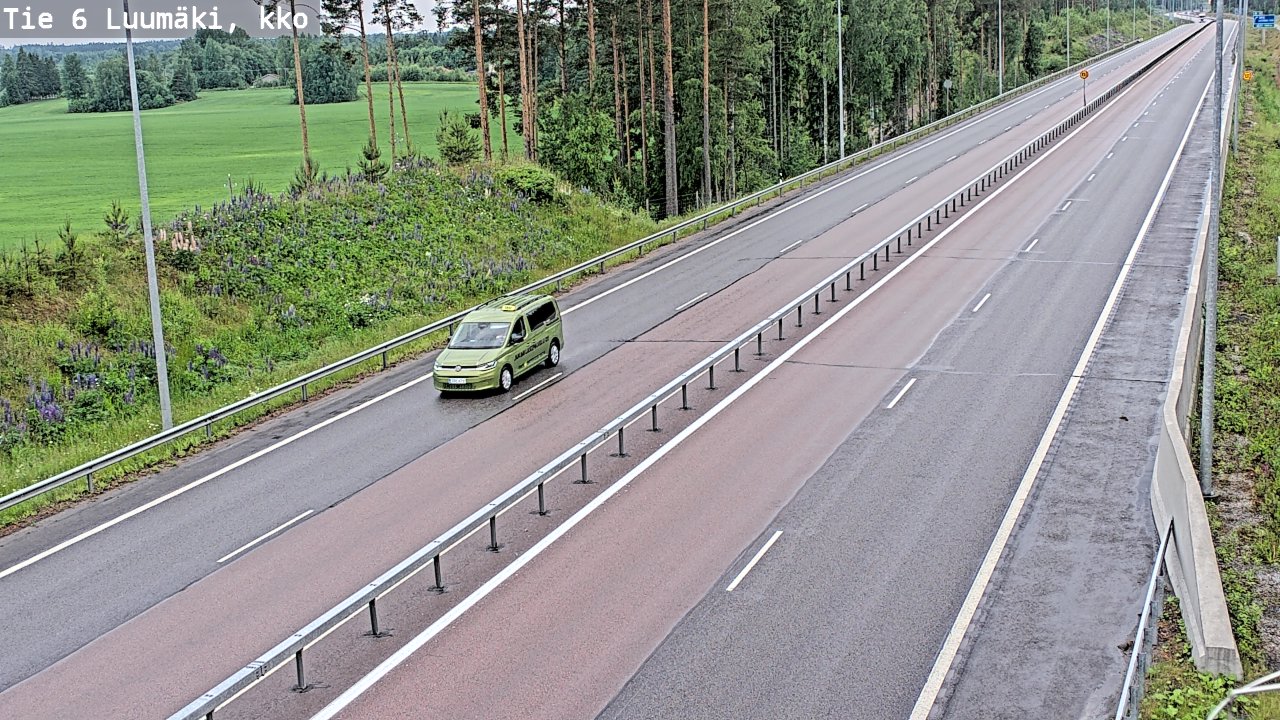 Kelikamerat Kuva Tie 6 Luumäki, kirkko, Luumäki, Etelä-Karjala