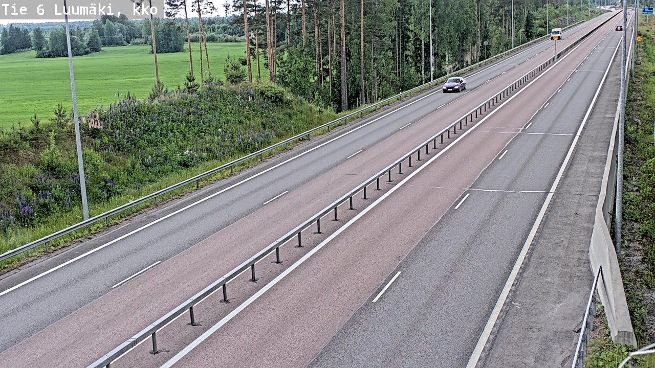 Kelikamerat Kuva Tie 6 Luumäki, kirkko, Luumäki, Etelä-Karjala