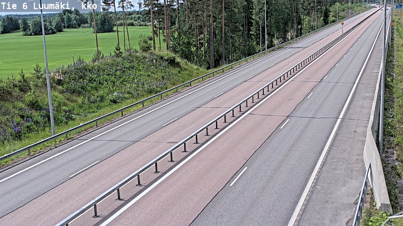Kelikamerat Kuva Tie 6 Luumäki, kirkko, Luumäki, Etelä-Karjala