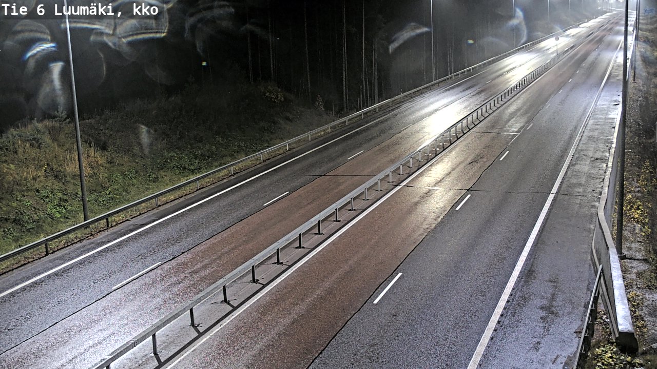 Weather Camera Image Väg 6 Luumäki, kirkko, Luumäki, Etelä-Karjala