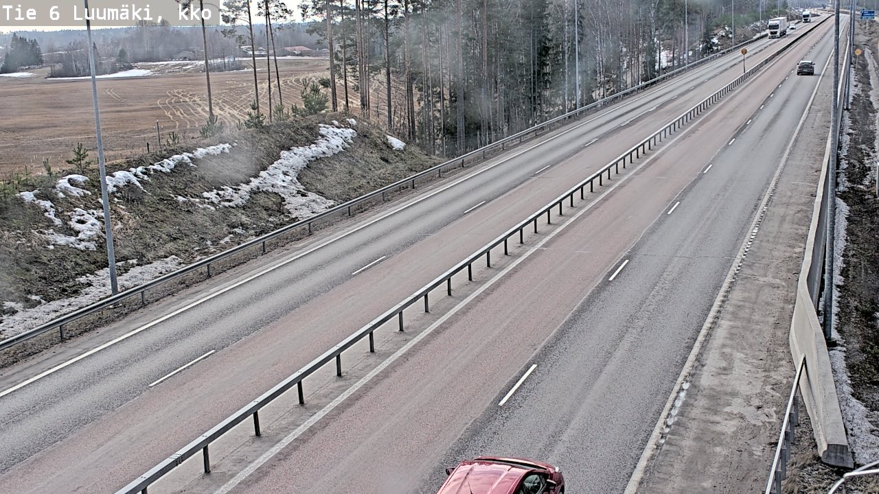 Weather Camera Image Väg 6 Luumäki, kirkko, Luumäki, Etelä-Karjala