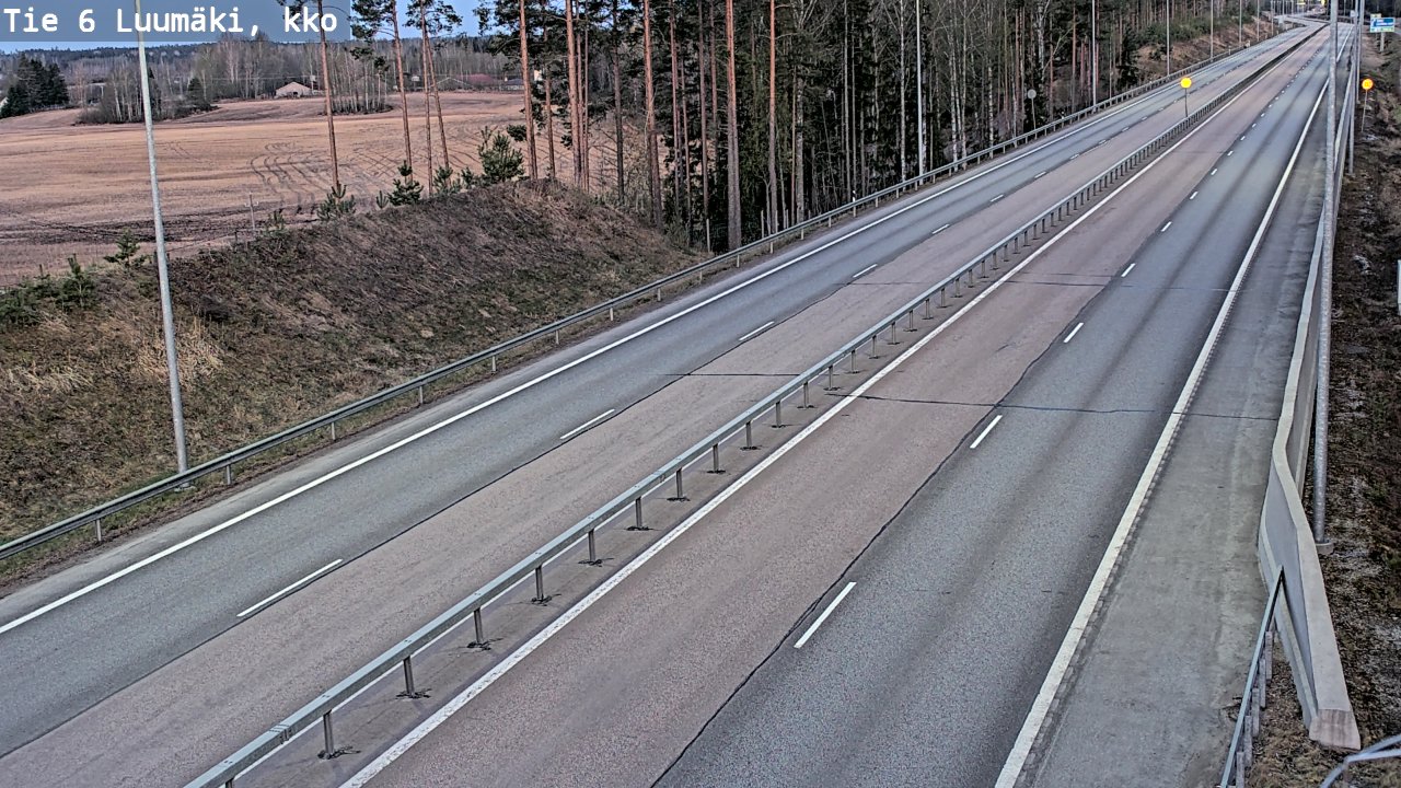 Weather Camera Image Road 6 Luumäki, kirkko, Luumäki, Etelä-Karjala