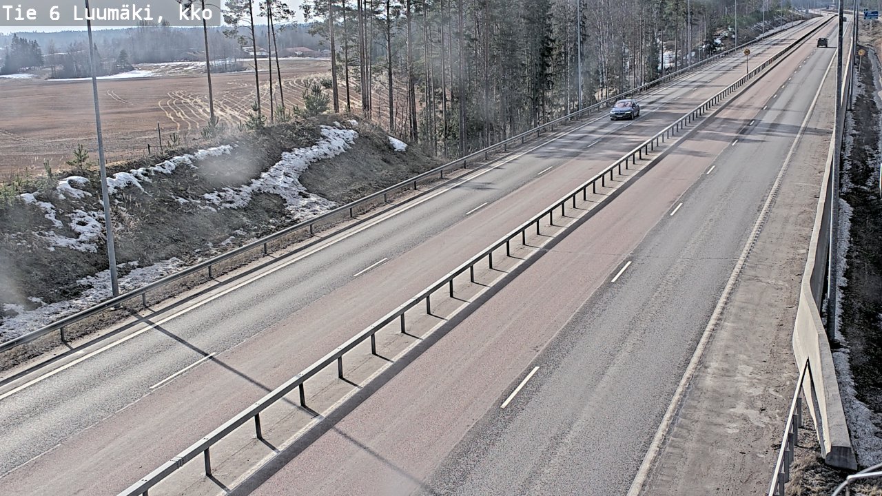 Weather Camera Image Väg 6 Luumäki, kirkko, Luumäki, Etelä-Karjala