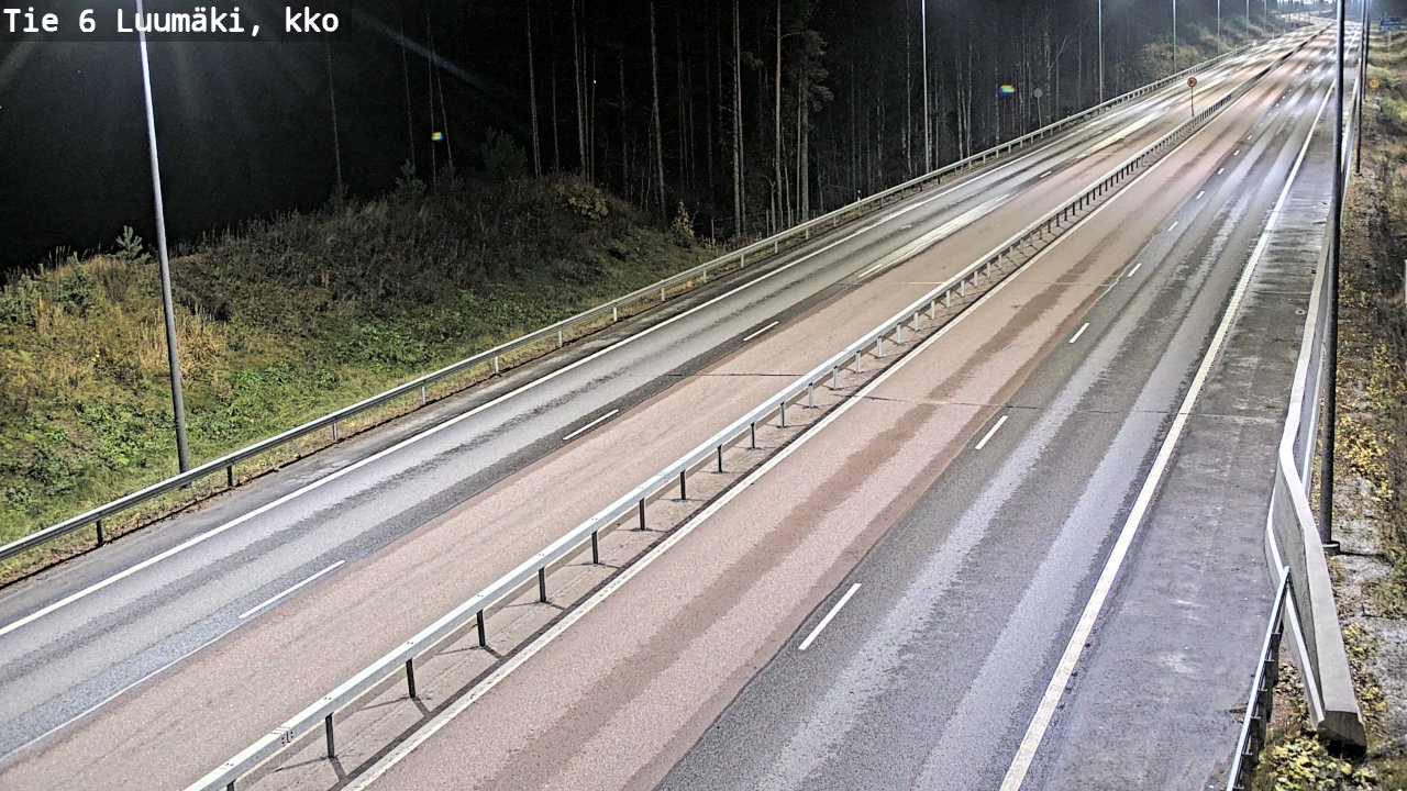 Weather Camera Image Väg 6 Luumäki, kirkko, Luumäki, Etelä-Karjala