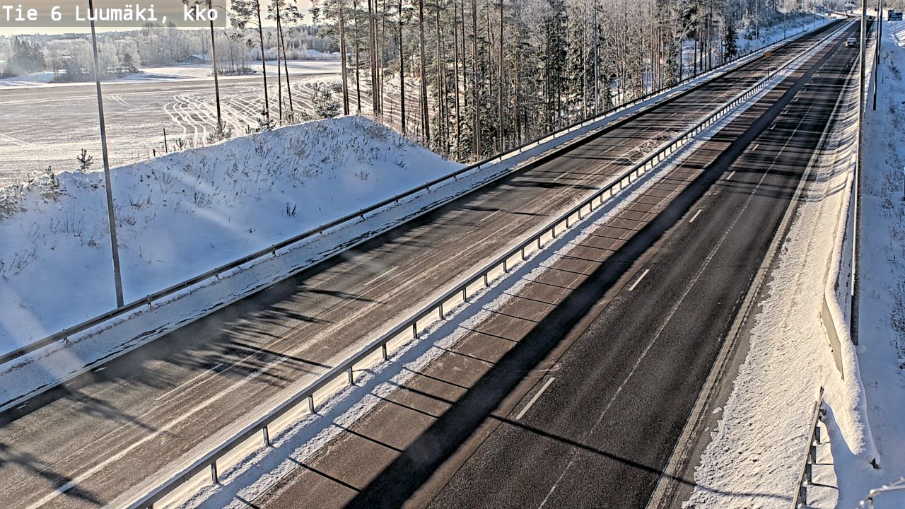 Weather Camera Image Väg 6 Luumäki, kirkko, Luumäki, Etelä-Karjala