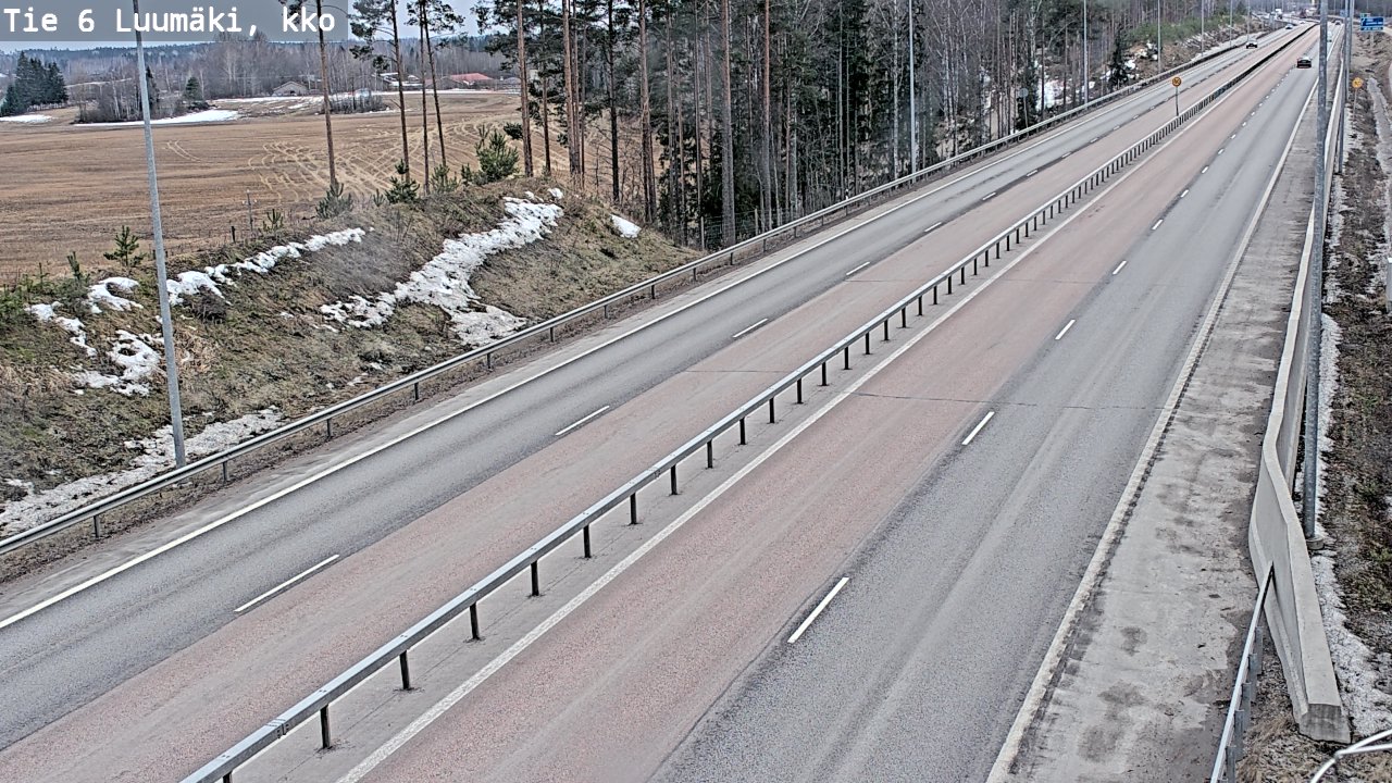 Weather Camera Image Väg 6 Luumäki, kirkko, Luumäki, Etelä-Karjala