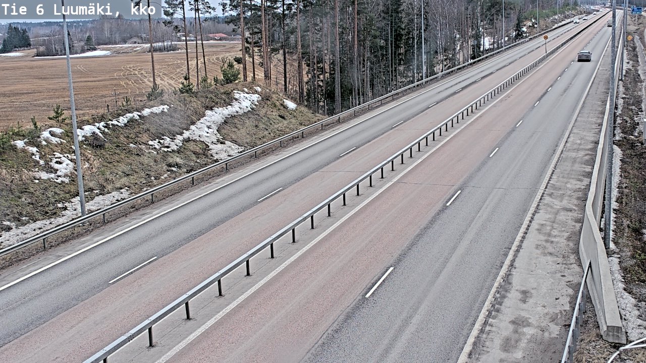 Weather Camera Image Väg 6 Luumäki, kirkko, Luumäki, Etelä-Karjala