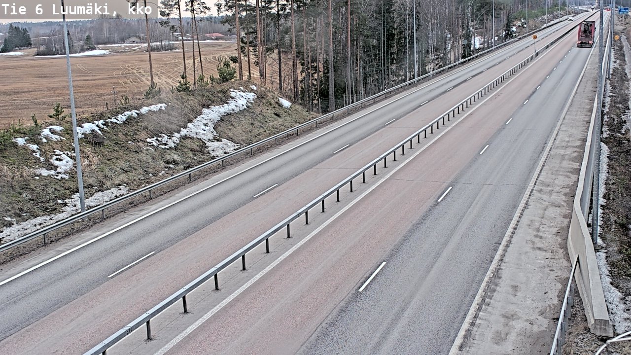 Weather Camera Image Väg 6 Luumäki, kirkko, Luumäki, Etelä-Karjala