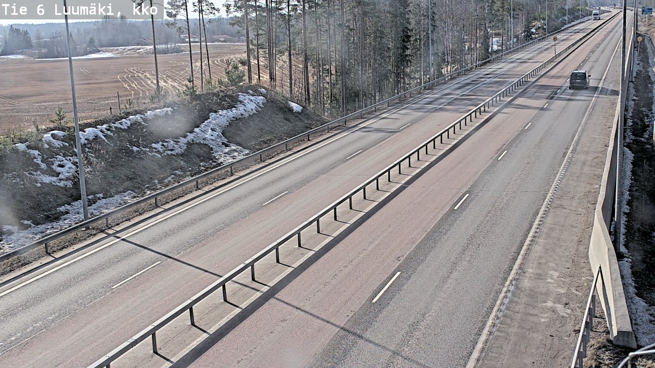 Weather Camera Image Väg 6 Luumäki, kirkko, Luumäki, Etelä-Karjala