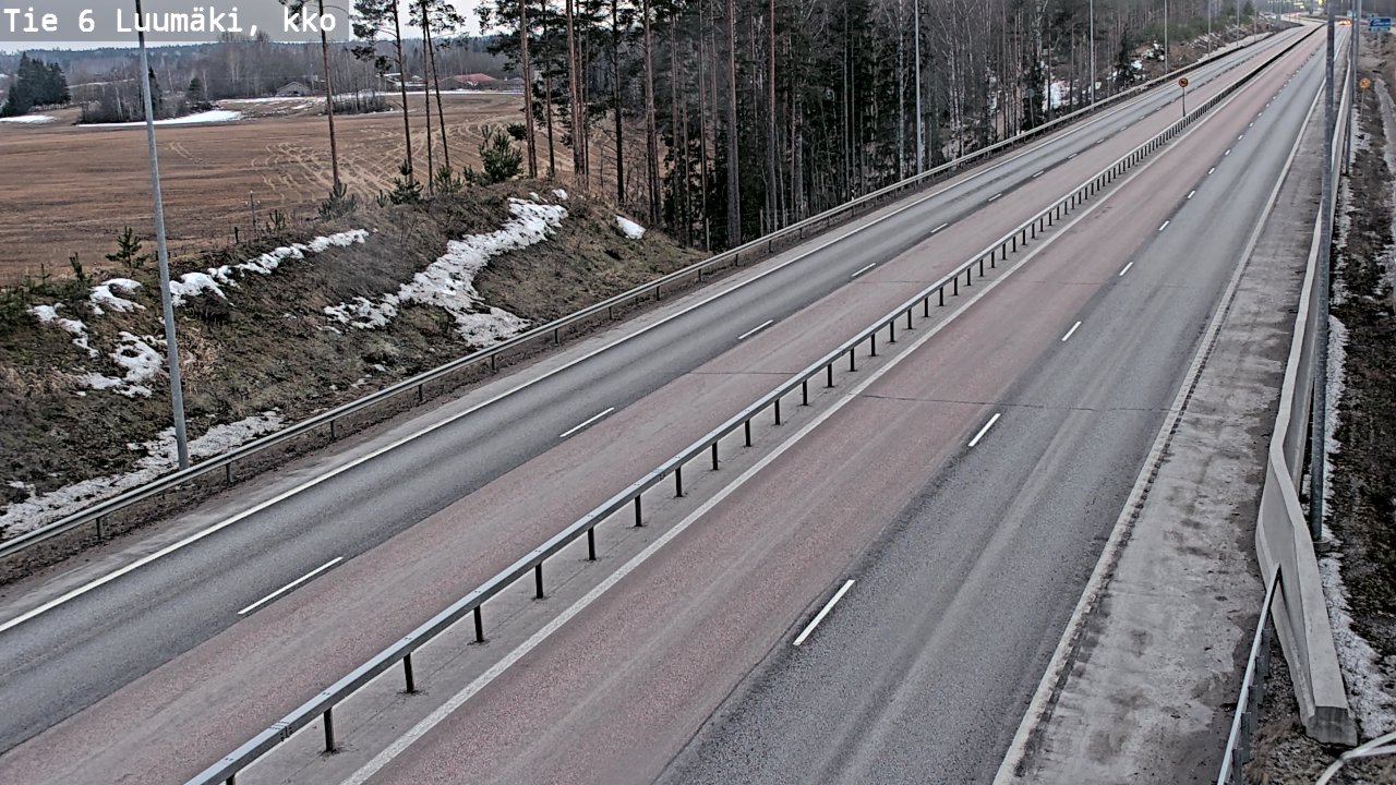 Weather Camera Image Väg 6 Luumäki, kirkko, Luumäki, Etelä-Karjala