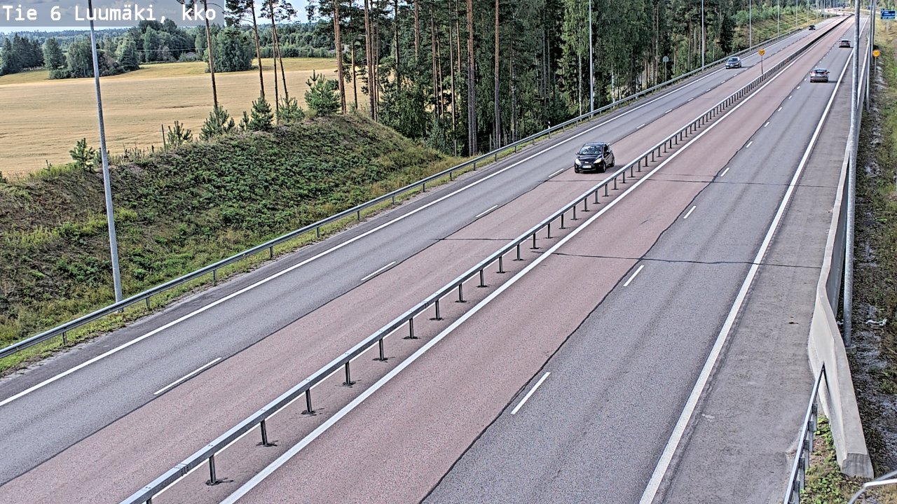 Kelikamerat Kuva Tie 6 Luumäki, kirkko, Luumäki, Etelä-Karjala