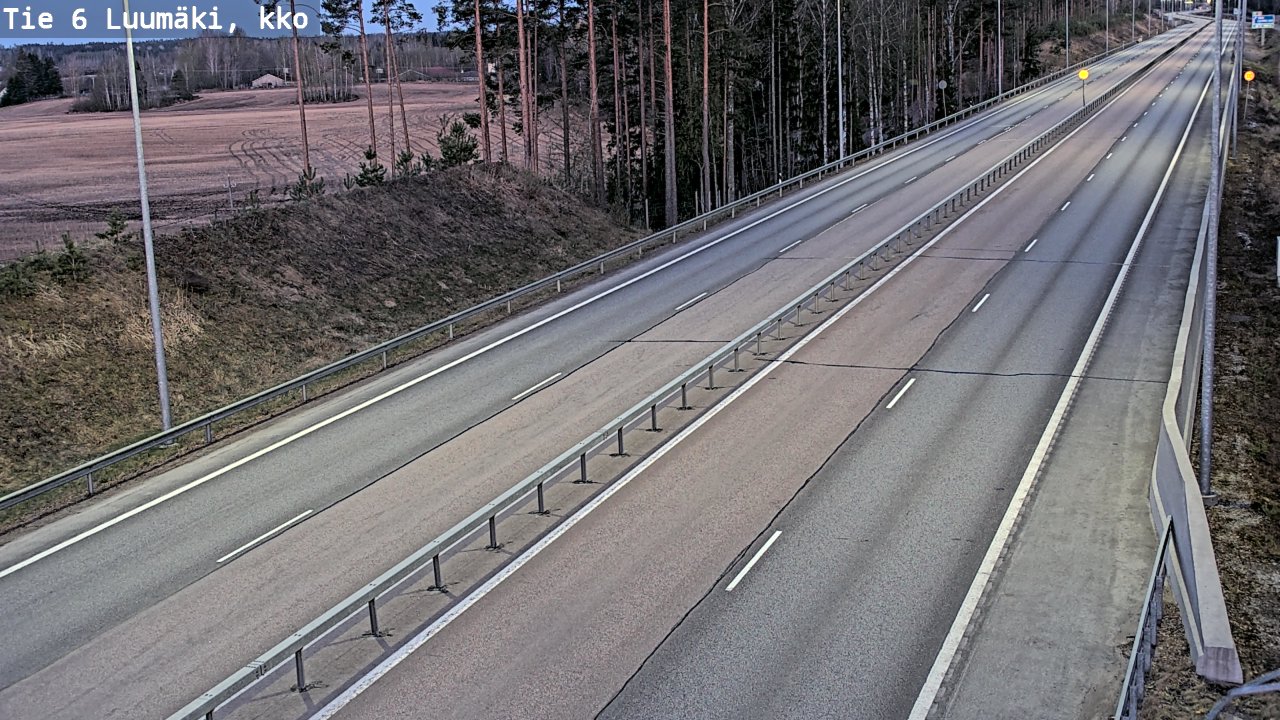 Weather Camera Image Road 6 Luumäki, kirkko, Luumäki, Etelä-Karjala