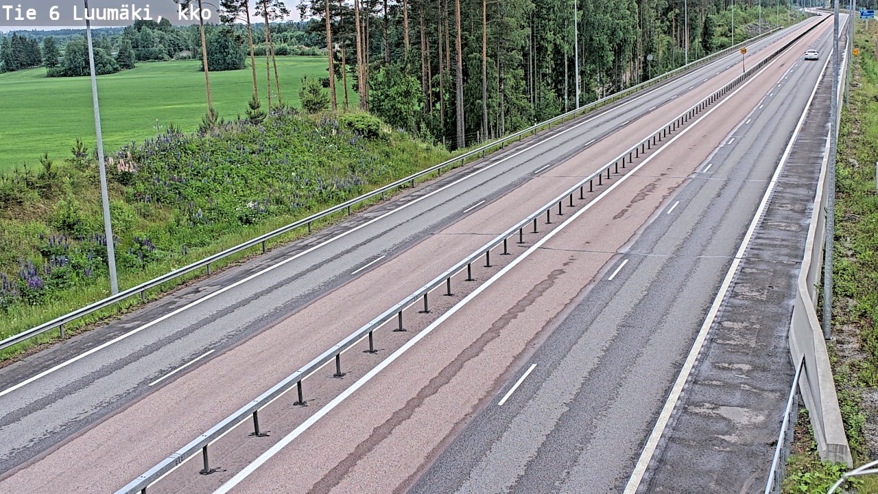 Kelikamerat Kuva Tie 6 Luumäki, kirkko, Luumäki, Etelä-Karjala