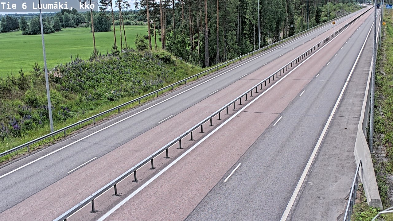 Kelikamerat Kuva Tie 6 Luumäki, kirkko, Luumäki, Etelä-Karjala