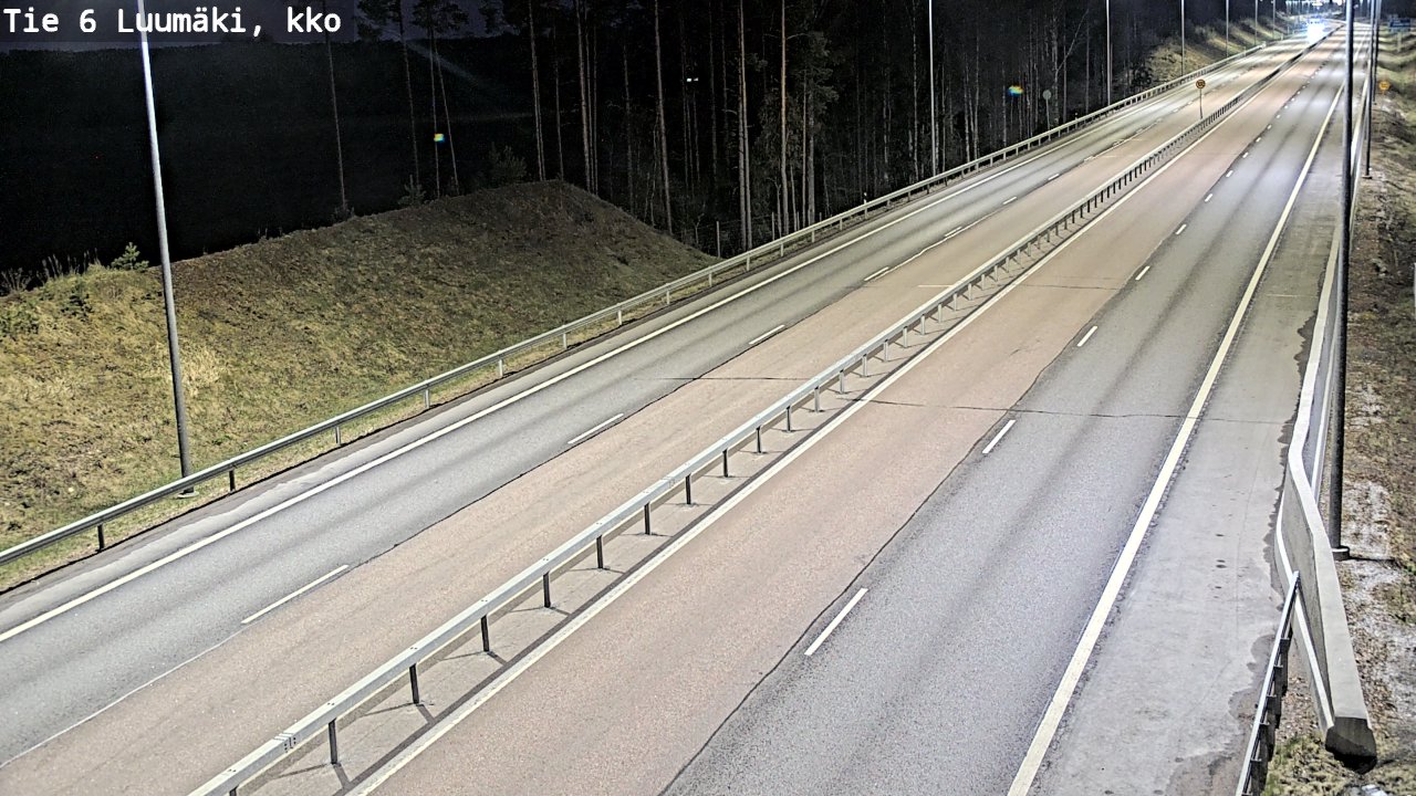 Weather Camera Image Väg 6 Luumäki, kirkko, Luumäki, Etelä-Karjala
