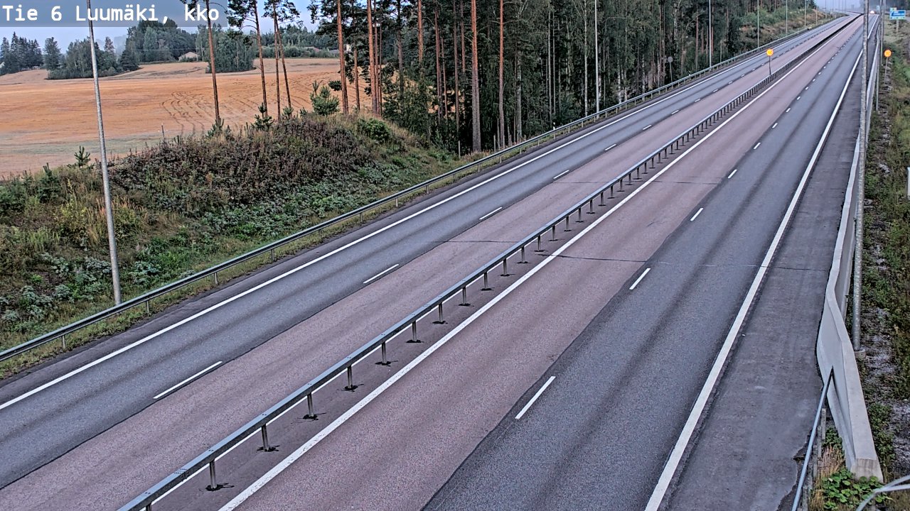 Kelikamerat Kuva Tie 6 Luumäki, kirkko, Luumäki, Etelä-Karjala