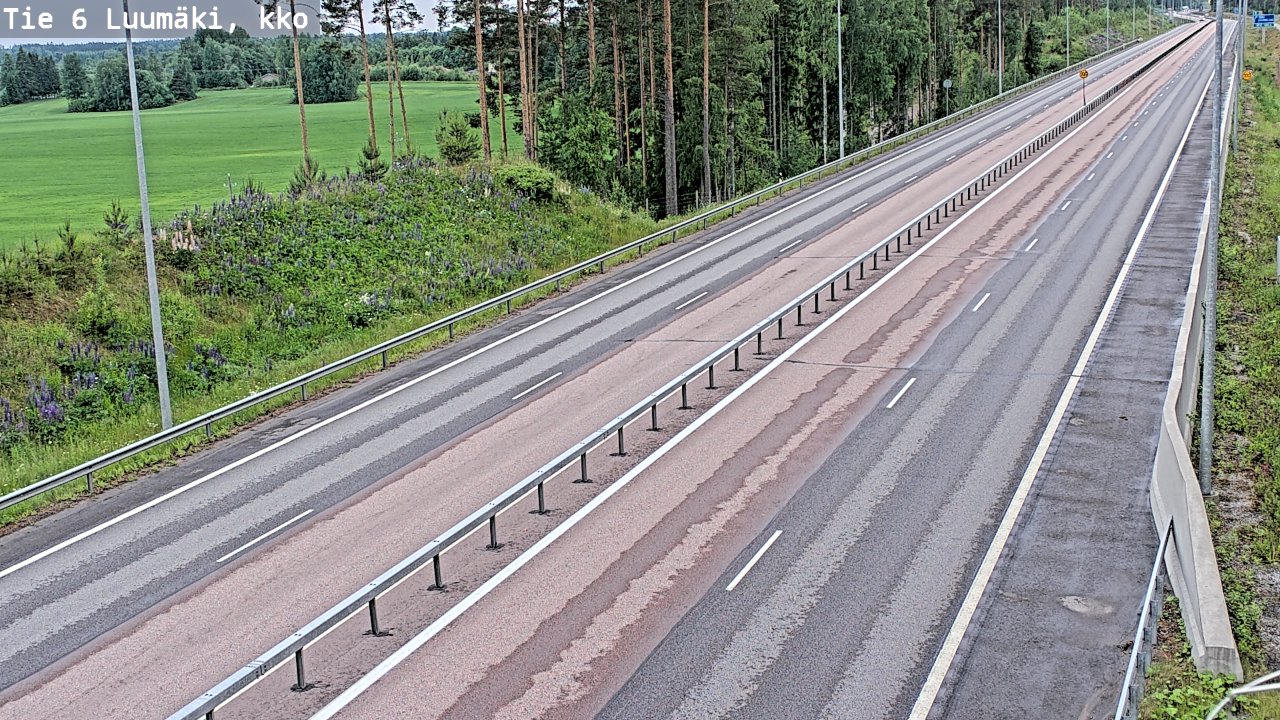 Kelikamerat Kuva Tie 6 Luumäki, kirkko, Luumäki, Etelä-Karjala