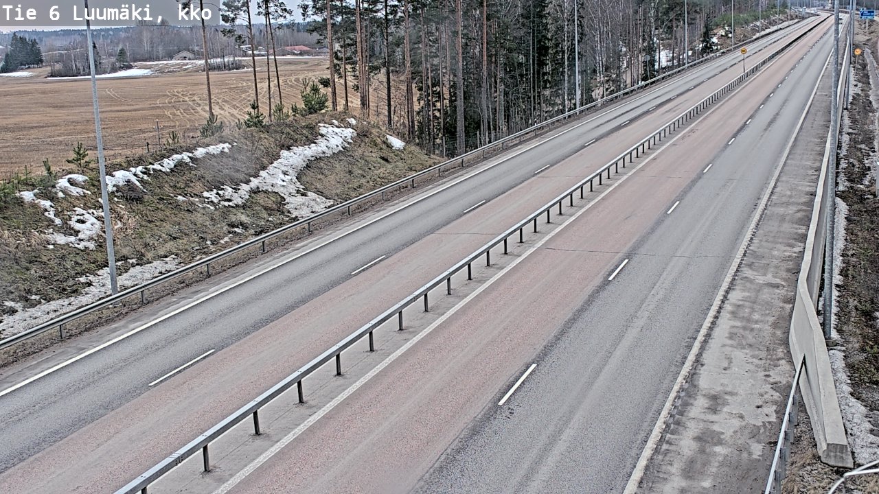 Weather Camera Image Väg 6 Luumäki, kirkko, Luumäki, Etelä-Karjala