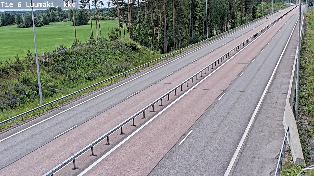 Kelikamerat Kuva Tie 6 Luumäki, kirkko, Luumäki, Etelä-Karjala