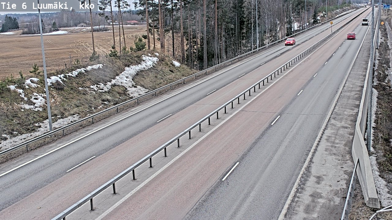 Weather Camera Image Väg 6 Luumäki, kirkko, Luumäki, Etelä-Karjala