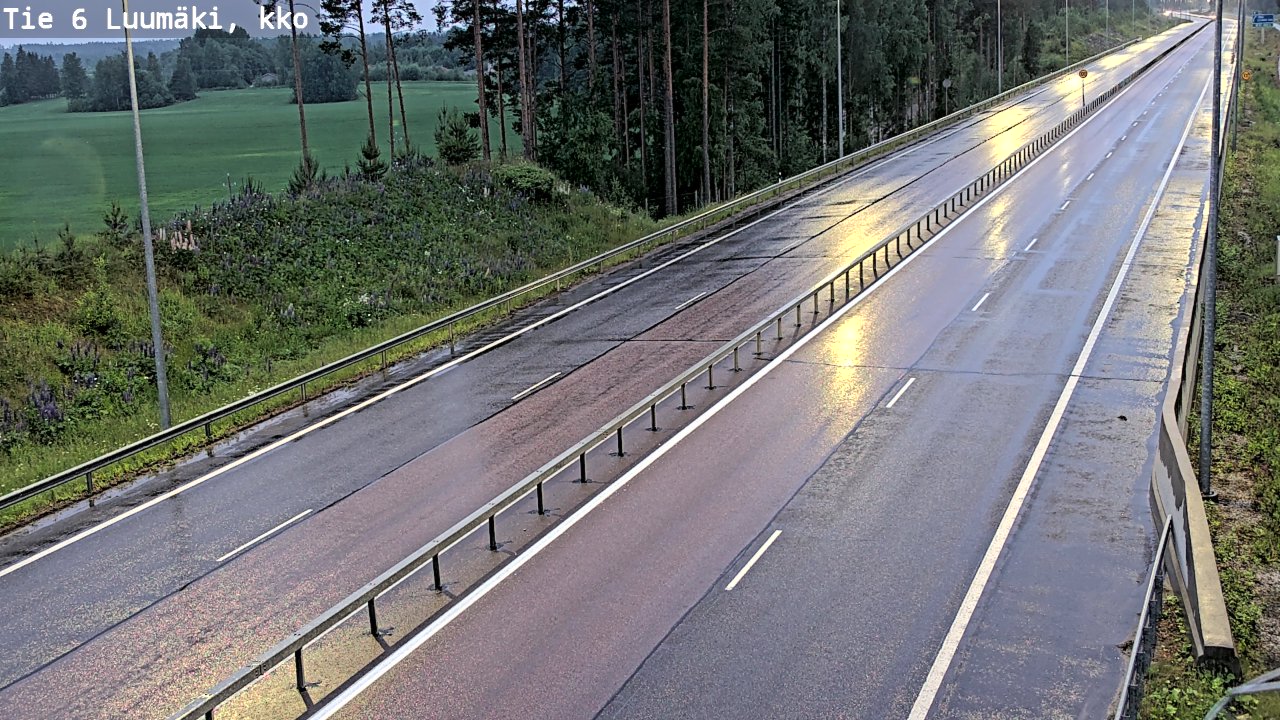 Kelikamerat Kuva Tie 6 Luumäki, kirkko, Luumäki, Etelä-Karjala