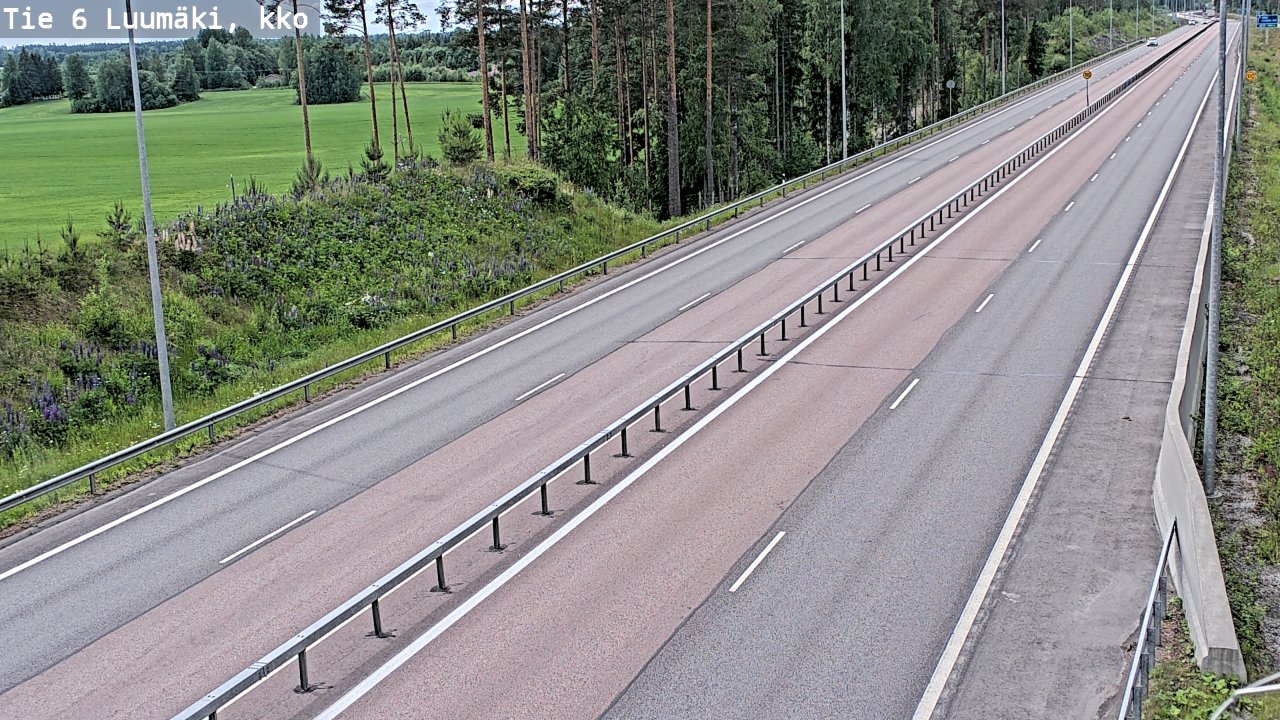 Kelikamerat Kuva Tie 6 Luumäki, kirkko, Luumäki, Etelä-Karjala