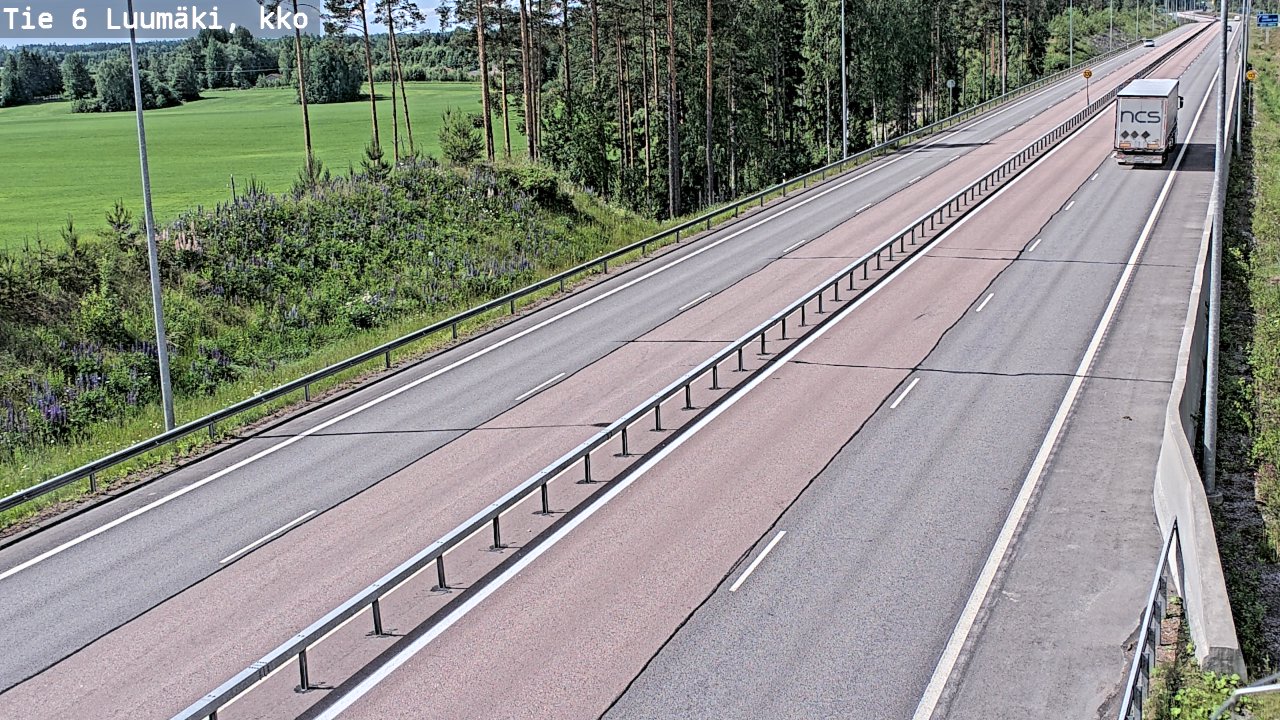 Kelikamerat Kuva Tie 6 Luumäki, kirkko, Luumäki, Etelä-Karjala