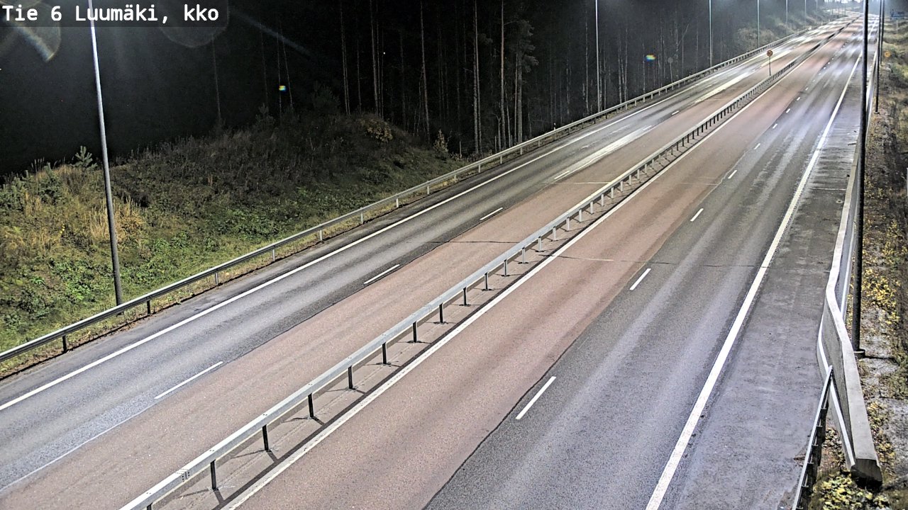 Weather Camera Image Väg 6 Luumäki, kirkko, Luumäki, Etelä-Karjala
