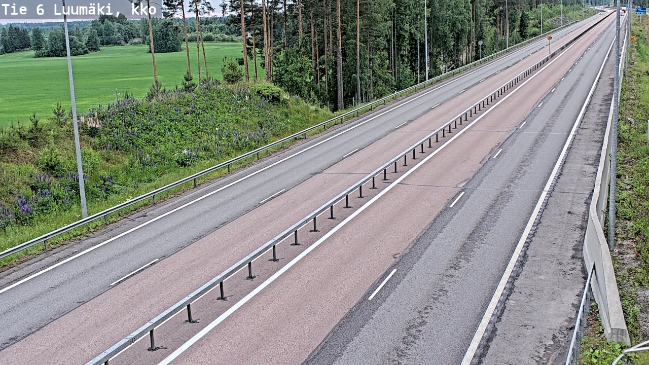 Kelikamerat Kuva Tie 6 Luumäki, kirkko, Luumäki, Etelä-Karjala