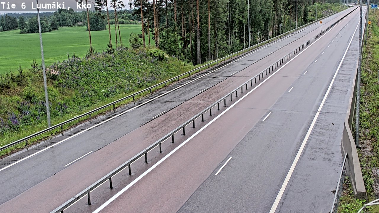 Kelikamerat Kuva Tie 6 Luumäki, kirkko, Luumäki, Etelä-Karjala