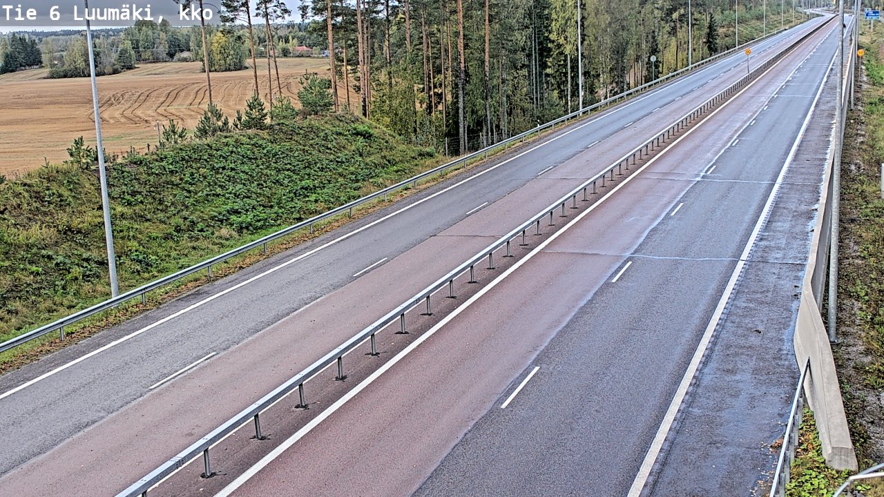 Weather Camera Image Road 6 Luumäki, kirkko, Luumäki, Etelä-Karjala