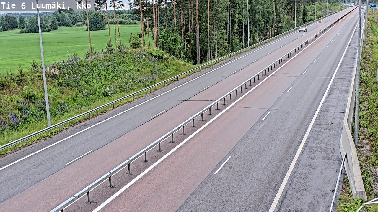 Kelikamerat Kuva Tie 6 Luumäki, kirkko, Luumäki, Etelä-Karjala