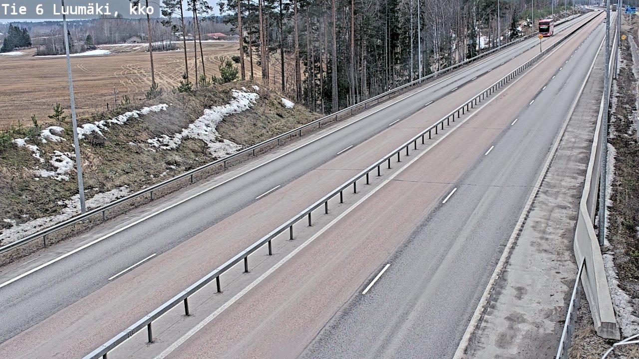 Weather Camera Image Väg 6 Luumäki, kirkko, Luumäki, Etelä-Karjala