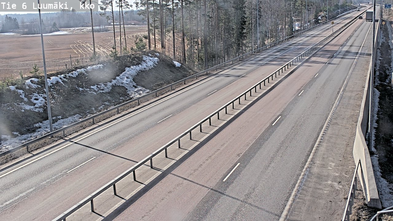 Weather Camera Image Väg 6 Luumäki, kirkko, Luumäki, Etelä-Karjala
