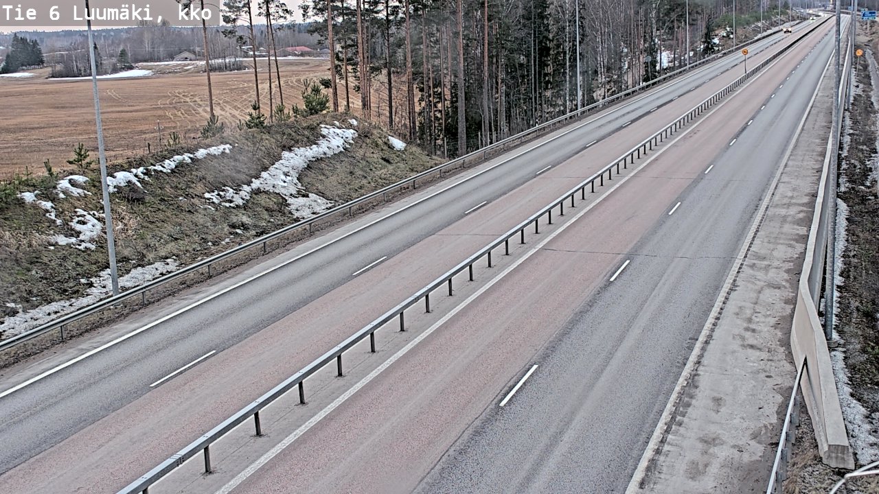 Weather Camera Image Väg 6 Luumäki, kirkko, Luumäki, Etelä-Karjala