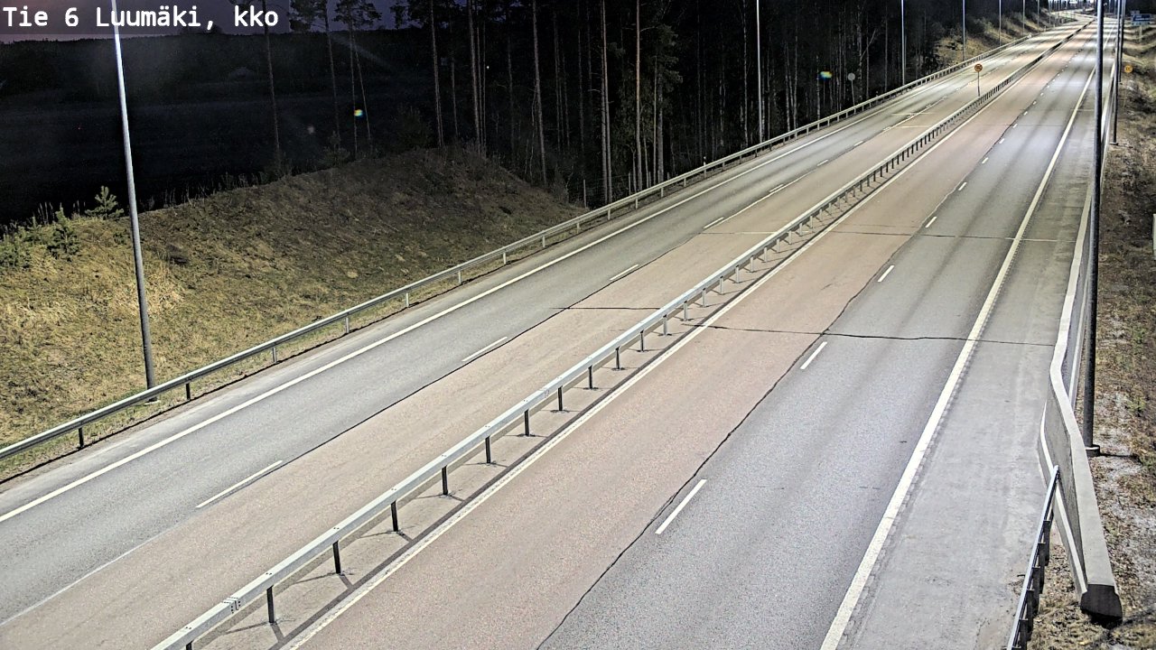 Weather Camera Image Väg 6 Luumäki, kirkko, Luumäki, Etelä-Karjala