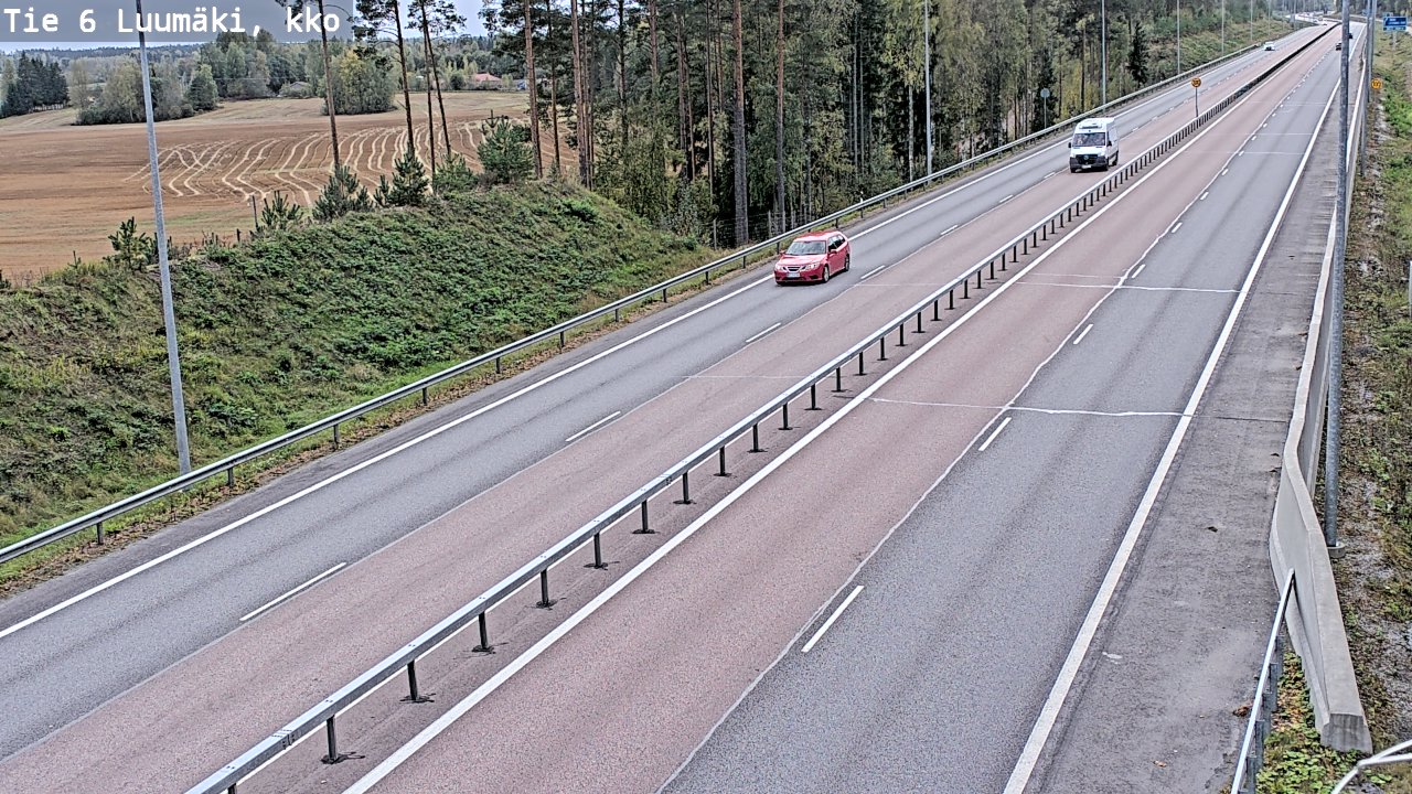 Kelikamerat Kuva Tie 6 Luumäki, kirkko, Luumäki, Etelä-Karjala