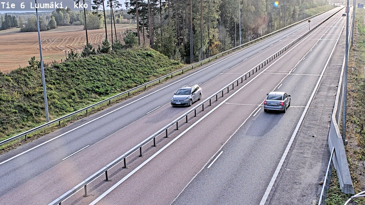 Kelikamerat Kuva Tie 6 Luumäki, kirkko, Luumäki, Etelä-Karjala
